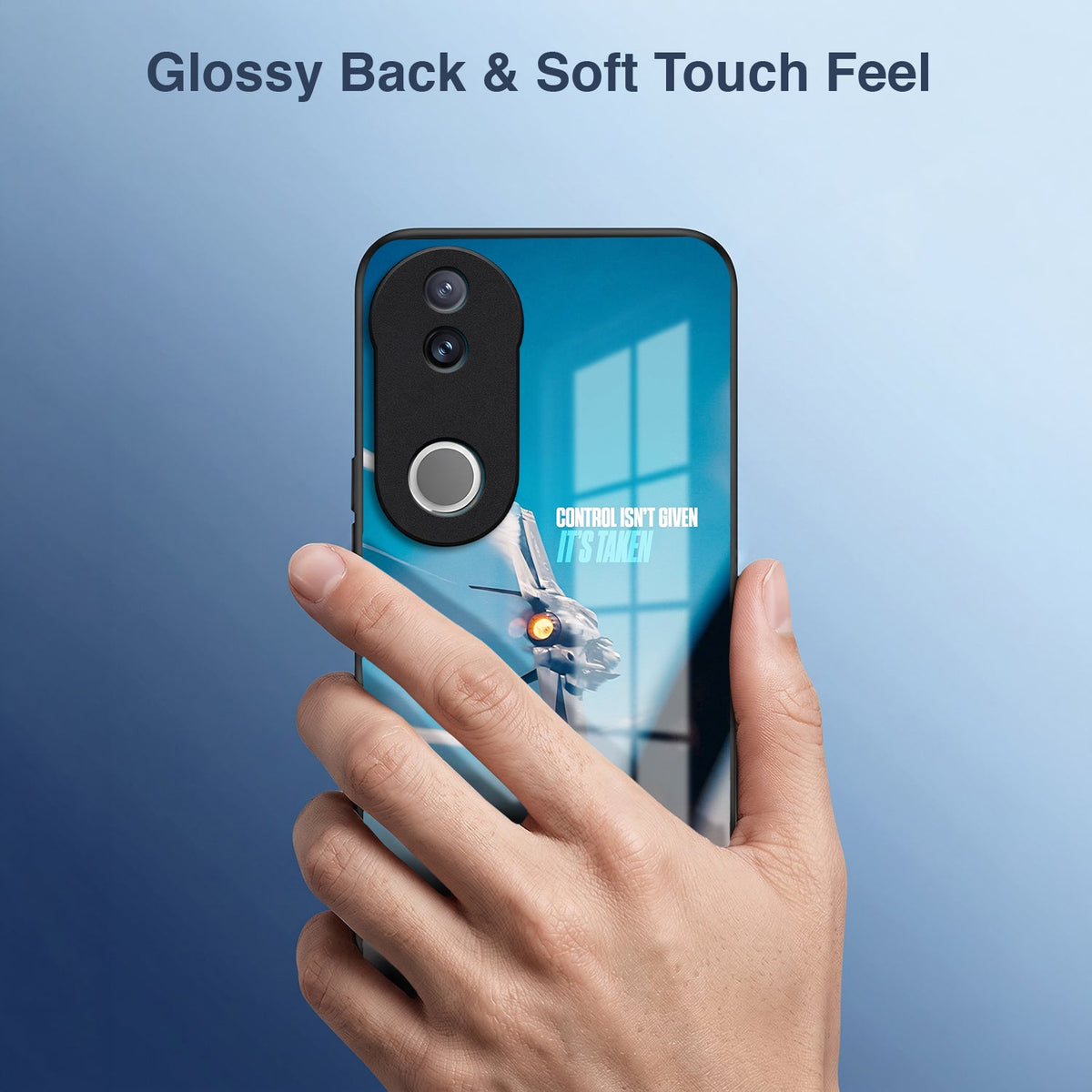 Vivo V50 5G Fighter Jet Control Acrylic Glass Back Case