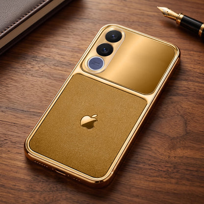 Vivo V70 FE 5G Royal Touch Apple Gold Electroplated Glass Phone Back Case