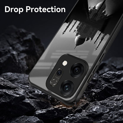 Oppo Reno 14 5G Premium Acrylic Shockproof Glass Back Case (Taj Mahal)