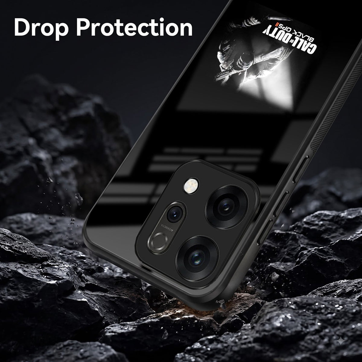 Oppo Reno 14 5G Premium Acrylic Shockproof Glass Back Case (Gamer Edition)