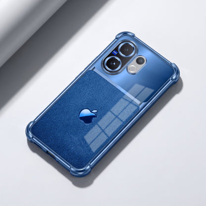 Vivo V60 5G Apple Blue Glitter Dual-Tone Transparent Airbags Case
