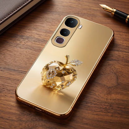 Vivo Y400 Pro 5G Golden Apple Gold Electroplated Glass Phone Back Case