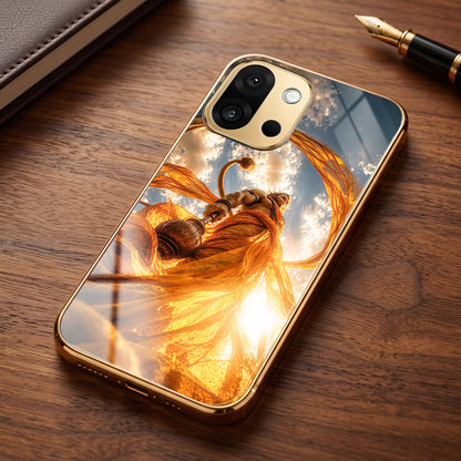 OnePlus 13s 5G Divine Hanuman Gold Electroplated Glass Phone Back Case