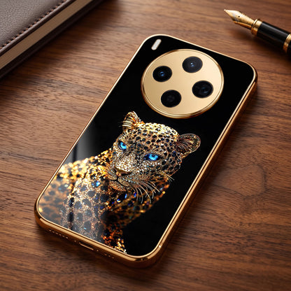 Vivo X300 5G Panther Gold Electroplated Glass Phone Back Case