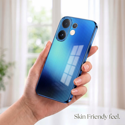 Vivo V60 5G Aureon X1 Blue Electroplated Glass Phone Back Case