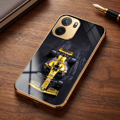 OnePlus Nord CE6 5G F1 Racing Car Gold Electroplated Glass Phone Back Case
