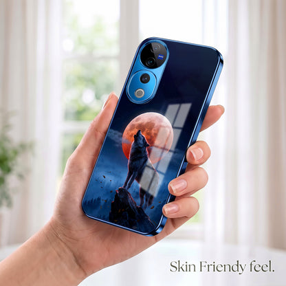Vivo V40 Pro 5G Lunar Wolf Blue Electroplated Glass Phone Back Case