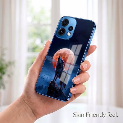 Oppo Reno 15 5G Lunar Wolf Blue Electroplated Glass Phone Back Case