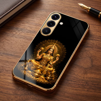 Samsung Galaxy A36 5G Golden Maa Lakshmi Gold Electroplated Glass Phone Back Case