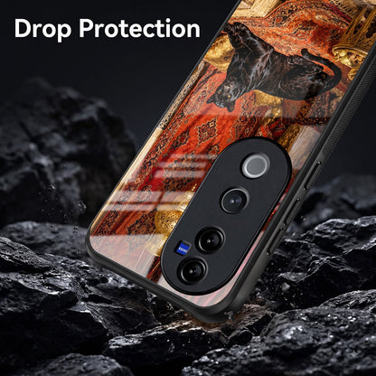 Vivo V40 Pro 5G Royal Black Panther Acrylic Glass Back Case