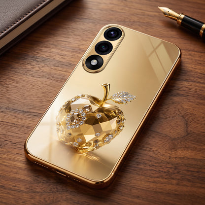 Oneplus Nord 5 5G Golden Apple Gold Electroplated Glass Phone Back Case
