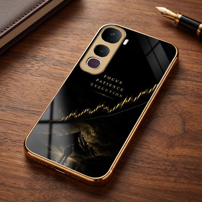 Vivo Y400 Pro 5G Focus Gold Electroplated Glass Phone Back Case