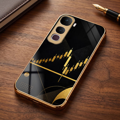 Vivo V70 FE 5G Trading Candles Gold Electroplated Glass Phone Back Case