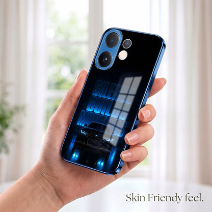 Vivo V60 5G Silence Build Monsters Blue Electroplated Glass Phone Back Case