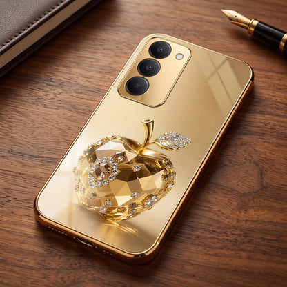 Redmi 15 5G Golden Apple Gold Electroplated Glass Phone Back Case