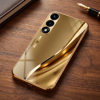 OnePlus Nord 5 5G Luxury Infinity Energy Gold Electroplated Glass Phone Case