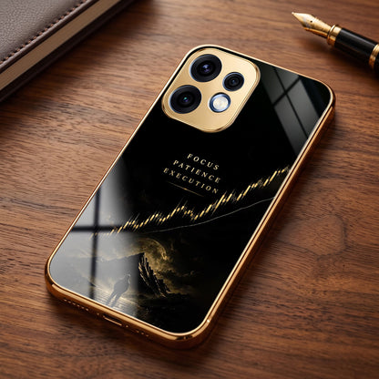 Oppo Reno 16 5G Focus Gold Electroplated Glass Phone Back Case