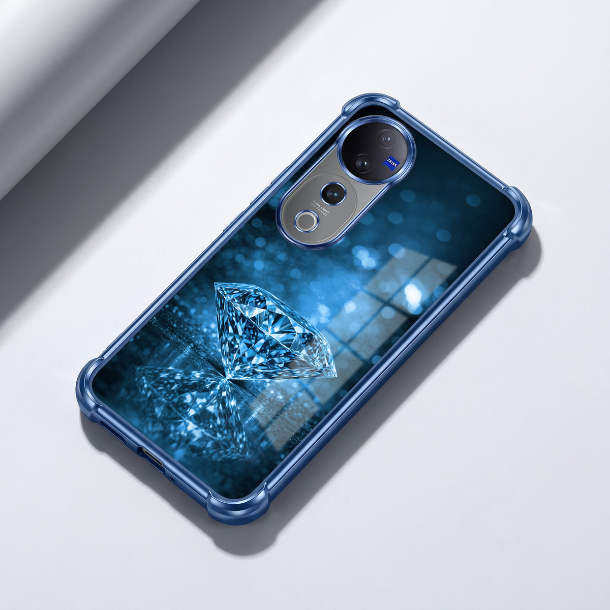 Vivo V40 Pro 5G Blue Diamond Airbags Printed Back Case