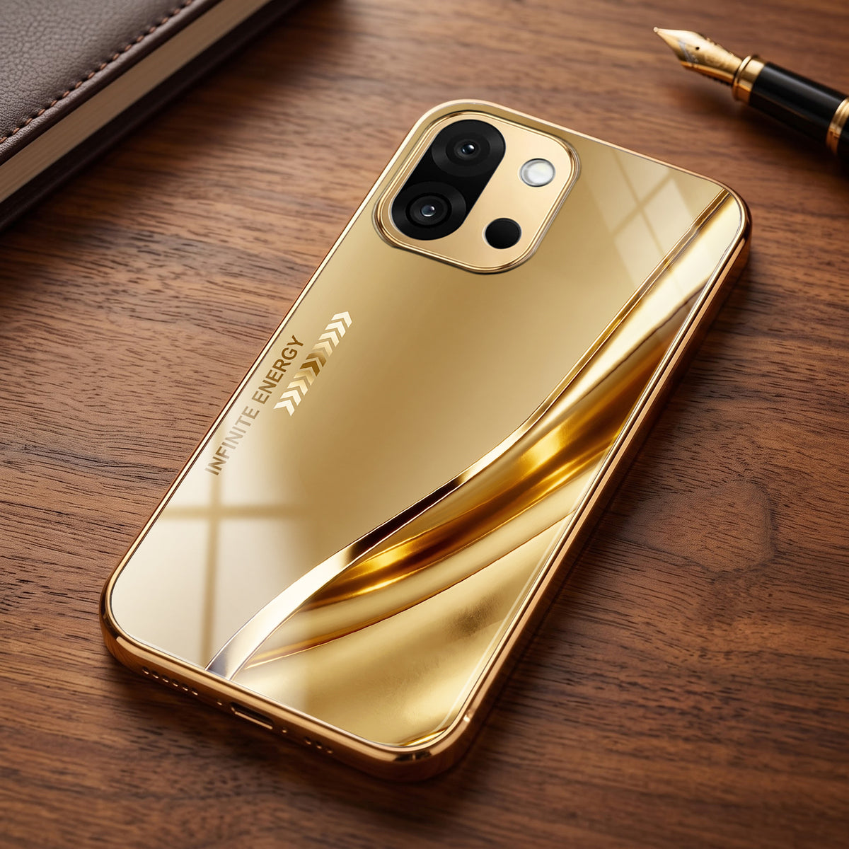 OnePlus 13s 5G Luxury Infinity Energy Gold Electroplated Glass Phone Case
