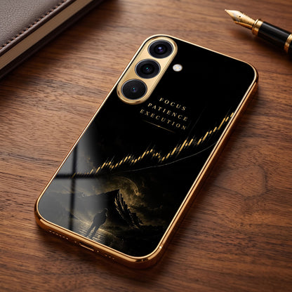 Samsung Galaxy A56 5G Trading Candles Gold Electroplated Glass Phone Back Case