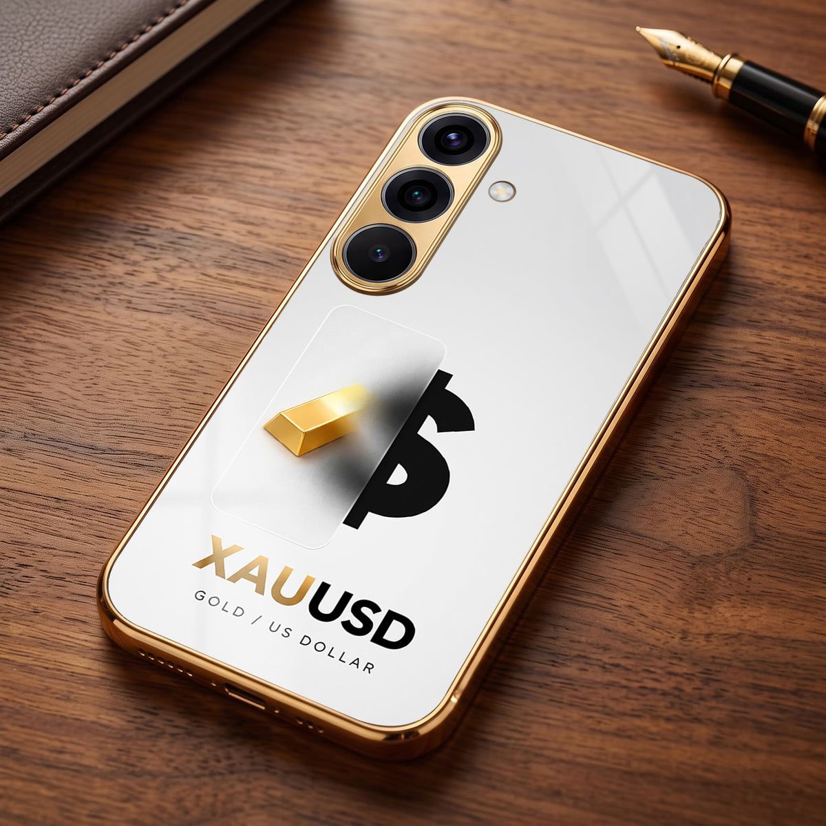 Samsung Galaxy A36 5G Luxury XAU/USD Gold Electroplated Glass Phone Back Case