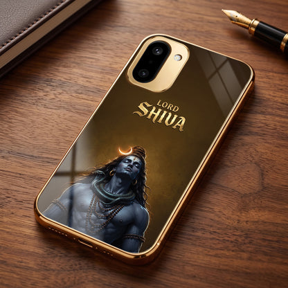 OnePlus 15R 5G Lord Shiva Gold Electroplated Glass Phone Back Case