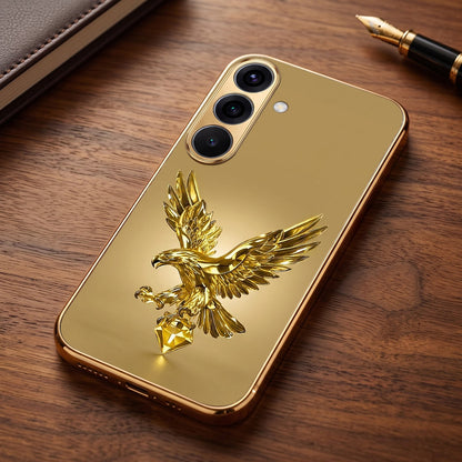 Samsung Galaxy A36 5G Golden Eagle Gold Electroplated Glass Phone Back Case