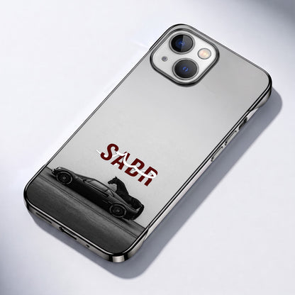 iPhone 15 5G SABR Black Printed  Frameless Back Case