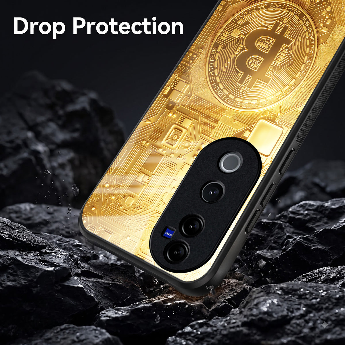 Vivo V50 5G Bitcoin Acrylic Glass Back Case