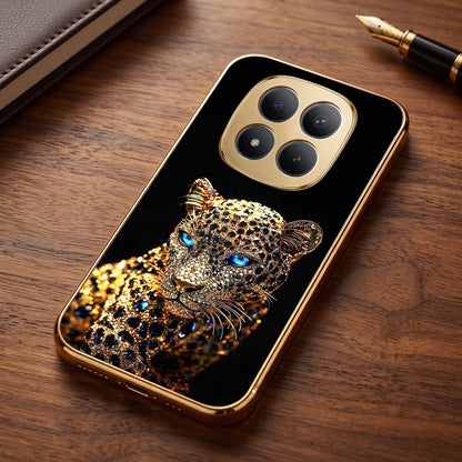 Redmi Note 15 Pro+ 5G Panther Gold Electroplated Glass Phone Back Case