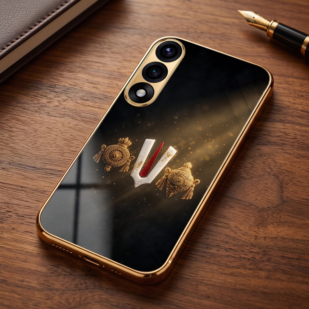 OnePlus Nord 5 5G Royal Heritage Edition Gold Electroplated Glass Phone Back Case