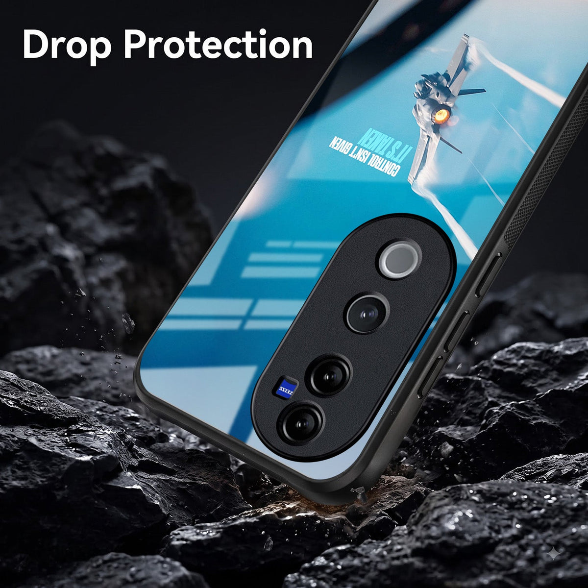 Vivo V40 Pro 5G Fighter Jet Control Acrylic Glass Back Case