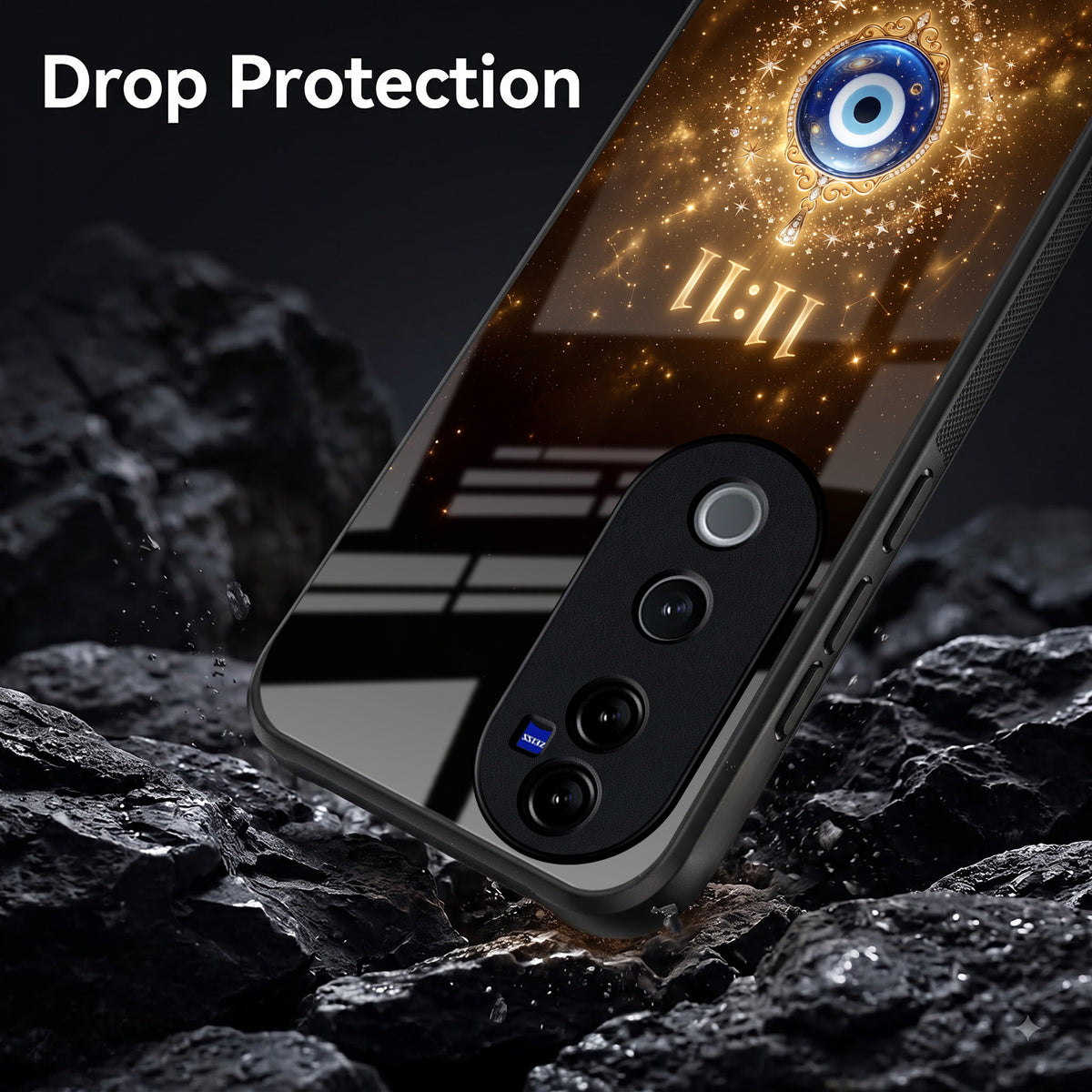 Vivo V40 Pro 5G God’s Plan Evil Eye Acrylic Glass Back Case