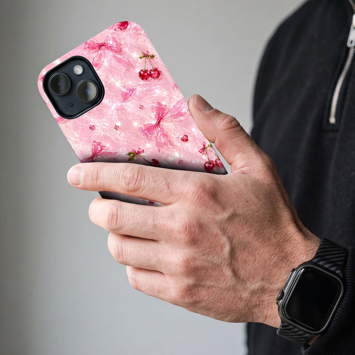 iPhone 15 5G Pink Cherry Blossom Protective Case