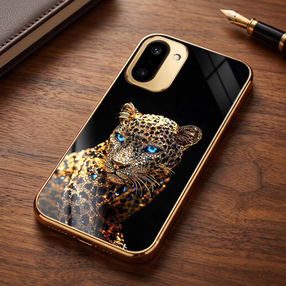 OnePlus 15R 5G Panther Gold Electroplated Glass Phone Back Case