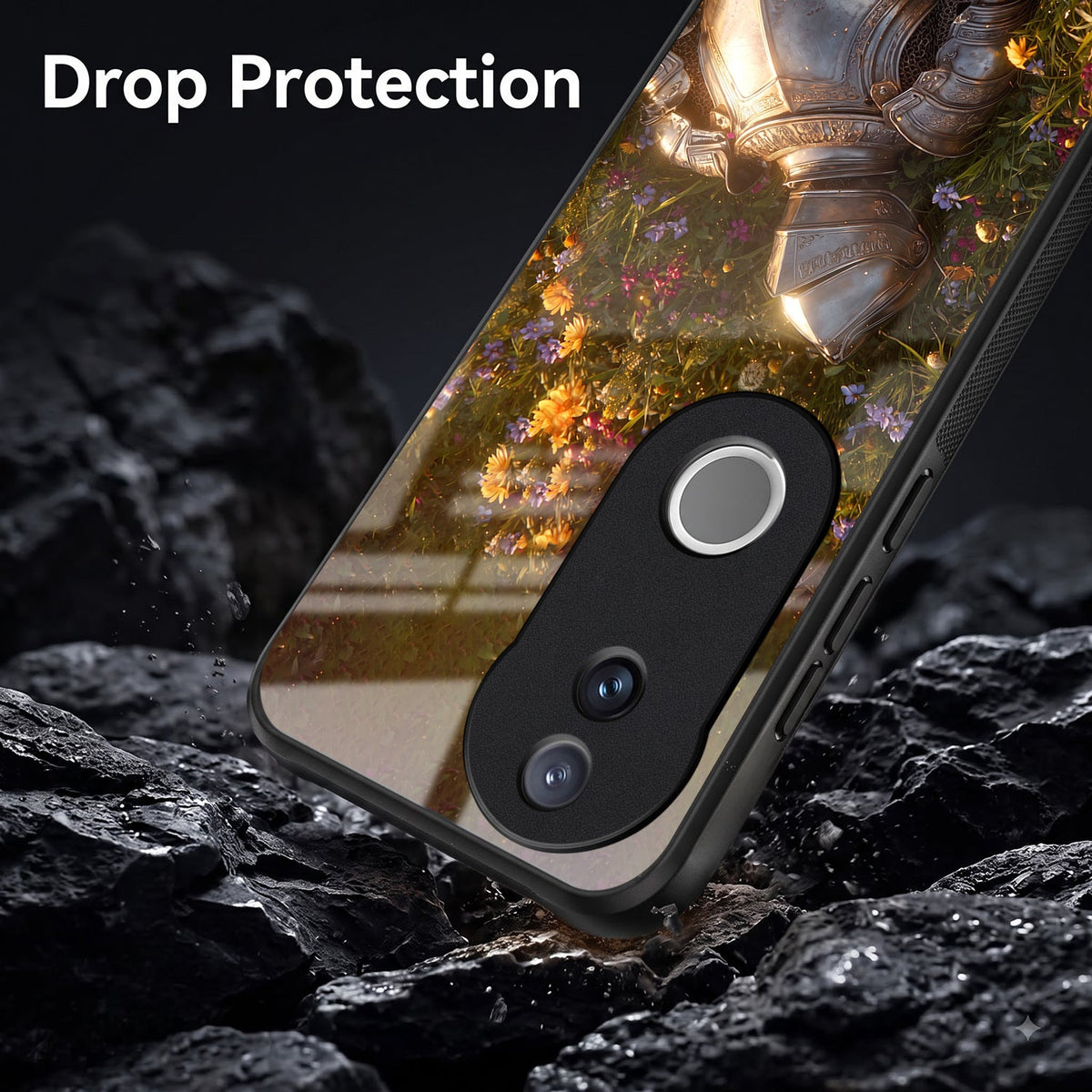 Vivo V50 5G Armored Knight Acrylic Glass Back Case