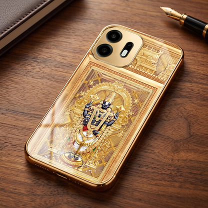OnePlus N6 5G Premium Heritage Gold Electroplated Glass Phone Back Case