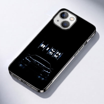 iPhone 15 5G Risk Black Printed  Frameless Back Case