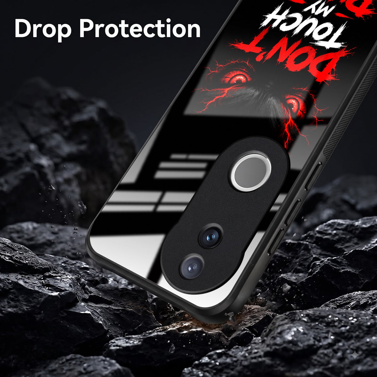 Vivo V50 5G Don't Touch My Phone Acrylic Glass Back Case