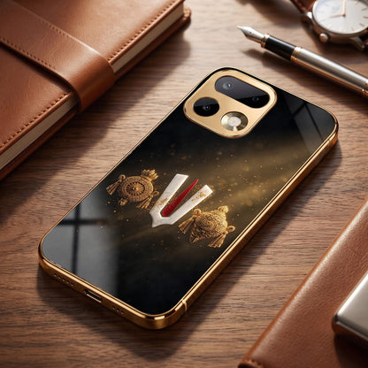 Realme 16 Pro+ 5G Royal Heritage Edition Gold Electroplated Glass Phone Back Case