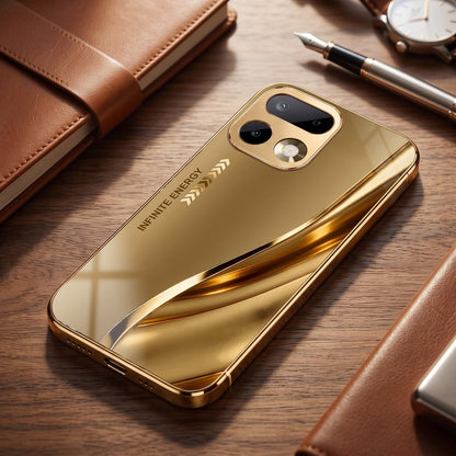 Realme 16 Pro+ 5G Luxury Infinity Energy Gold Electroplated Glass Phone Case