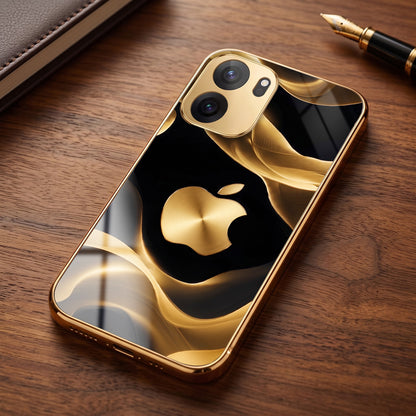OnePlus Nord CE6 5G Luxury Wave Gold Electroplated Glass Phone Back Case
