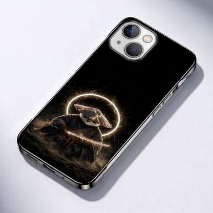 iPhone 15 5G Warrior Panda Black Printed  Frameless Back Case
