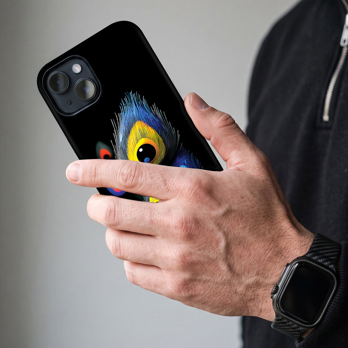 iPhone 15 5G Multi-Feather Peacock Protective Cases
