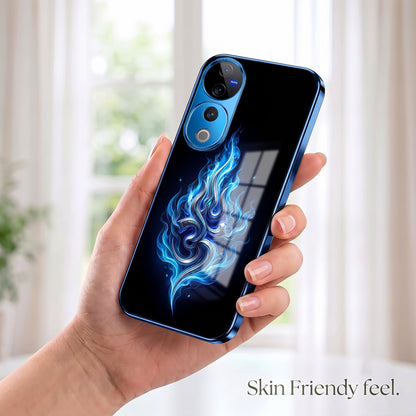 Vivo V40 Pro 5G Blue Flame OM Blue Electroplated Glass Phone Back Case