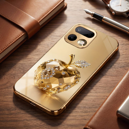 Realme 16 Pro+ 5G Golden Apple Gold Electroplated Glass Phone Back Case