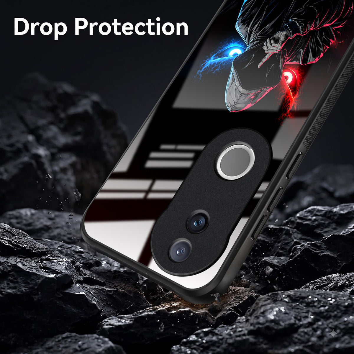 Vivo V50 5G Hooded Shadow Demon Acrylic Glass Back Case