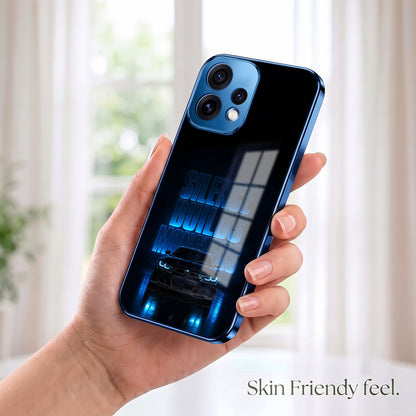 Oppo Reno 15 5G Silence Build Monsters Blue Electroplated Glass Phone Back Case