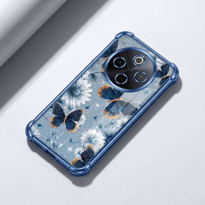 Vivo T4 5G Blue Butterfly Floral Airbags Printed Back Case