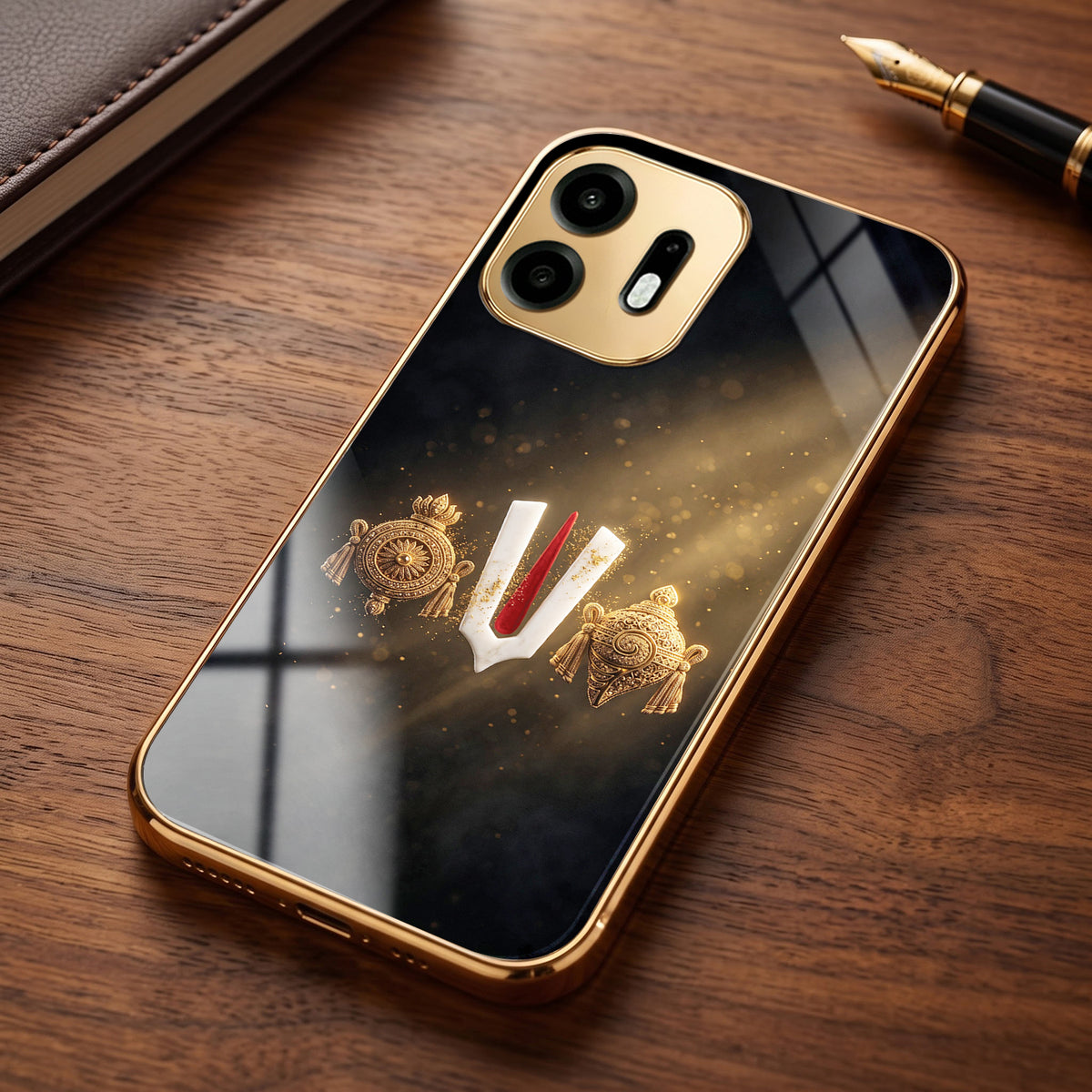 OnePlus N6 5G Royal Heritage Edition Gold Electroplated Glass Phone Back Case